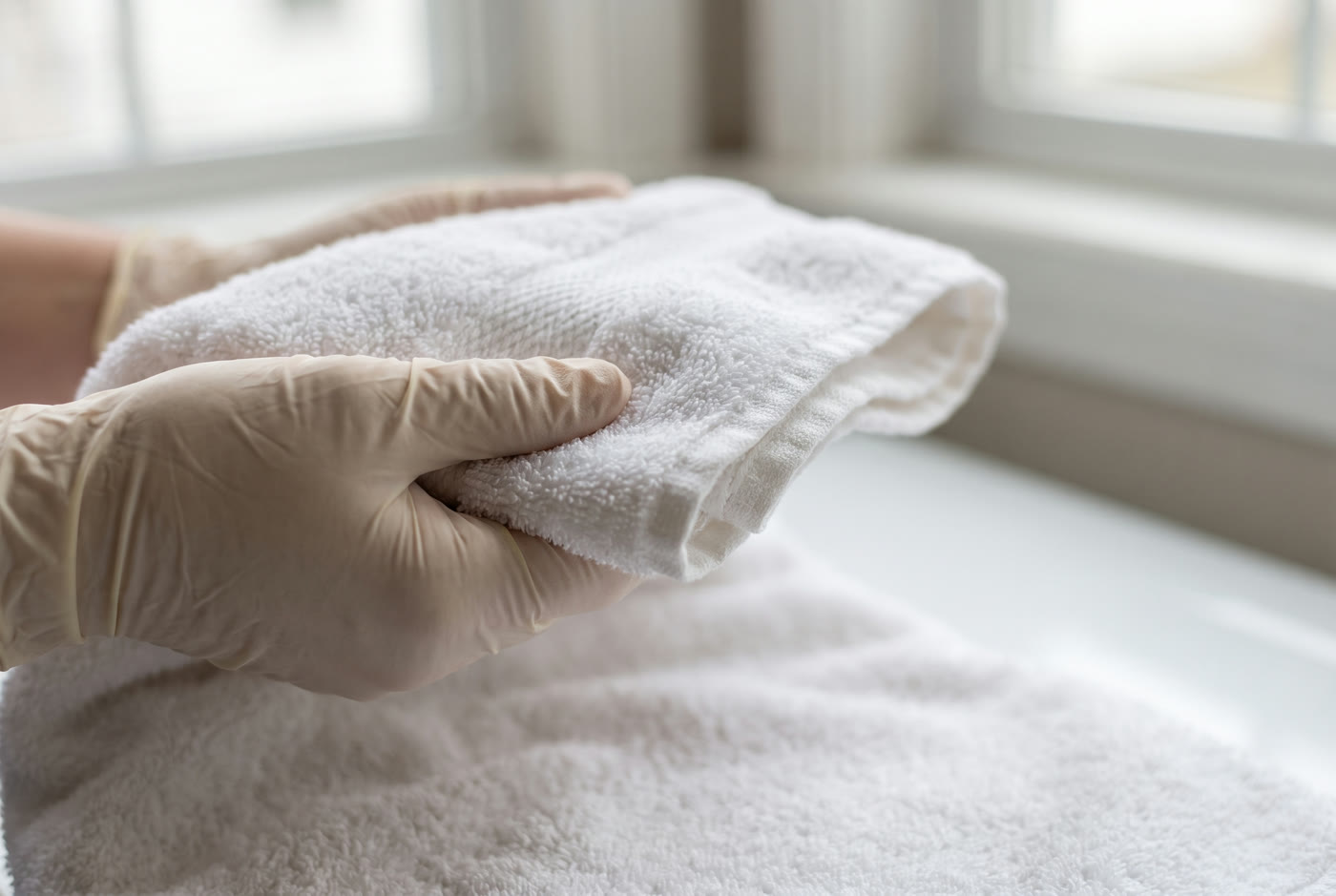 Contrôle du linge en blanchisserie